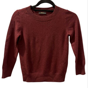 Quince Cashmere Super Soft Burgundy Sweater Girls Size 7 Kids Pullover